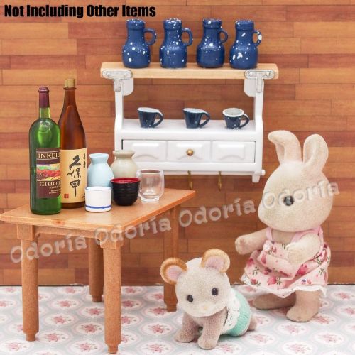  Odoria 1:6 Miniature Kitchen Shelf Pot Utensils Rack Dollhouse Decoration Accessories