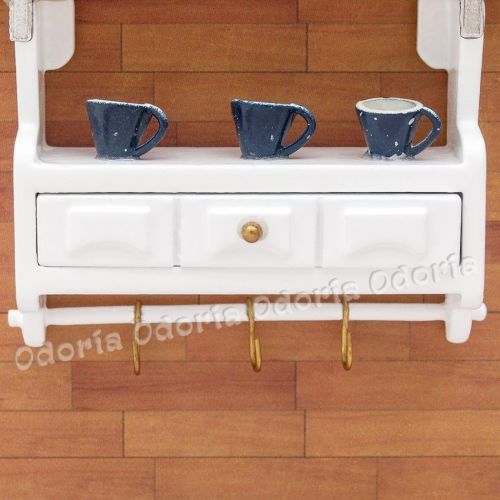  Odoria 1:6 Miniature Kitchen Shelf Pot Utensils Rack Dollhouse Decoration Accessories