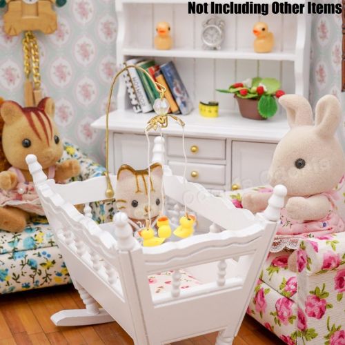  Odoria 1:12 Miniature Toy for Baby Crib Dollhouse Nursey Accessories