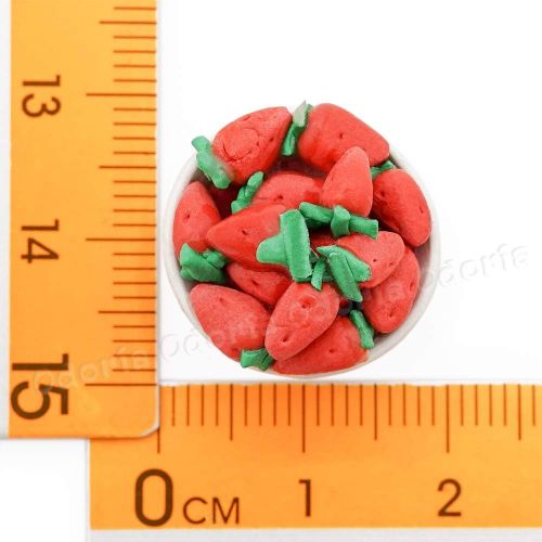 Odoria 1:12 Miniature Strawberry Fruit Dish Bowl Dollhouse Kitchen Food Tableware Accessories