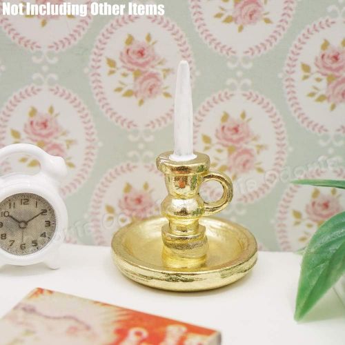  Odoria 1:12 Miniature Candle Holder Candlestick Dollhouse Vintage Furniture Accessories