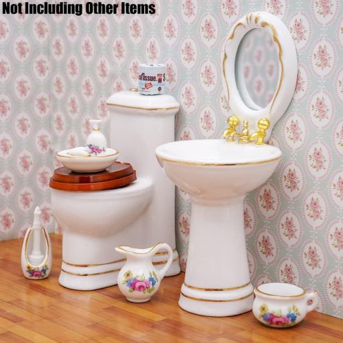  Odoria 1:12 Miniature Bath Toilet Cleaning Supplies Tools Set Dollhouse Bathroom Furniture Accessories