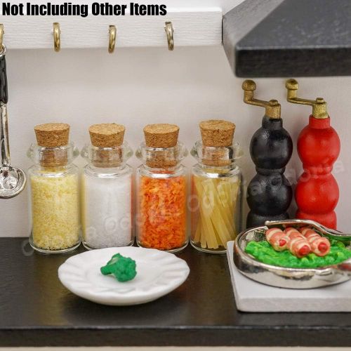  Odoria 1:12 Miniature Glass Food Jars and Grinder Dollhouse Decoration Accessories