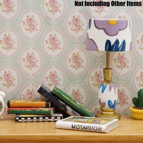  Odoria 1:12 Miniature Books Table Lamp Light School Supplies Dollhouse Decoration Accessories