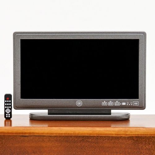  Odoria 1:12 Miniature TV Television with Remote Dollhouse Living Room Furniture Accessories