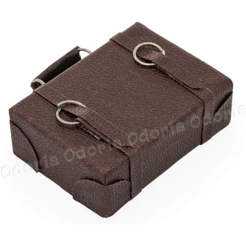  Odoria 1:12 Miniature Briefcase Antique Suitcase Chest Dollhouse Furniture Decoration Accessories