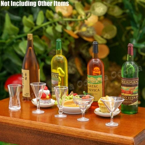  Odoria 1:12 Miniature Cocktail Martini Drinking Glasses 14Pcs Dollhouse Glassware Accessories