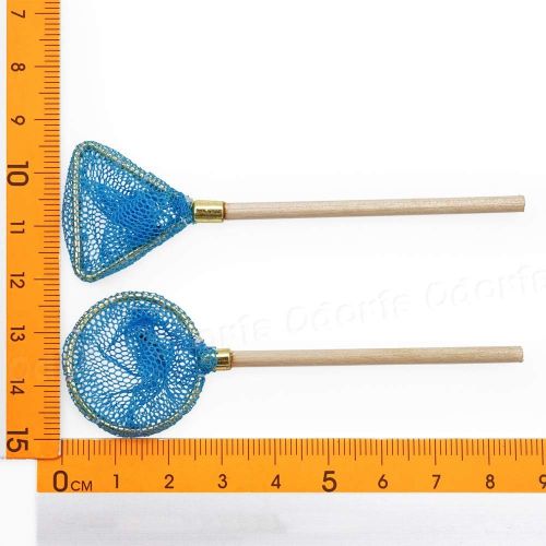  Odoria 1:12 Miniature Fishing Pole 2Pcs Fairy Garden Fishing Nets Dollhouse Furniture Accessories