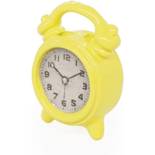  Odoria 1:12 Miniature Alarm Clock Dollhouse Decoration Accessories, Yellow