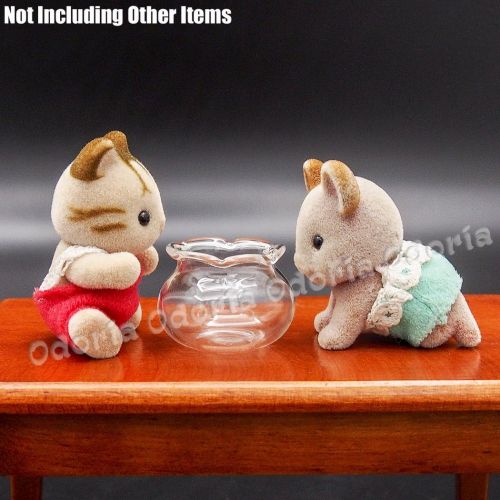  Odoria 1:12 Miniature Empty Fish Bowl Dollhouse Decoration Accessories