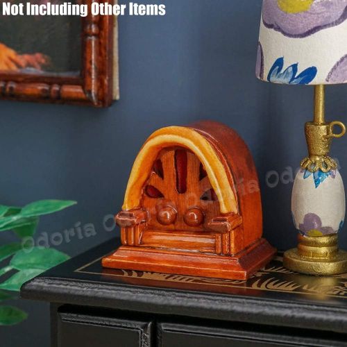  Odoria 1:12 Miniature Vintage Radio Dollhouse Furniture Decoration Accessories