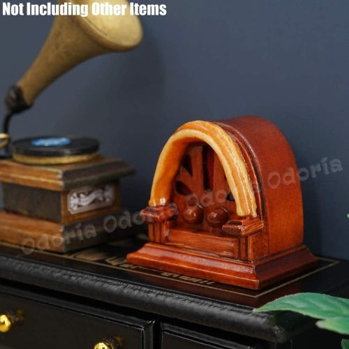  Odoria 1:12 Miniature Vintage Radio Dollhouse Furniture Decoration Accessories