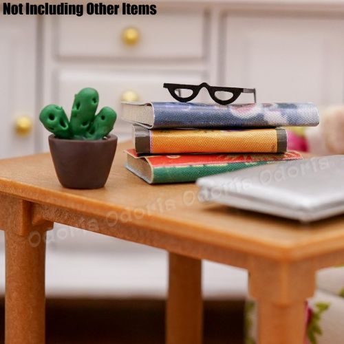  Odoria 1:12 Miniature Eyeglasses Dollhouse Decoration Accessories