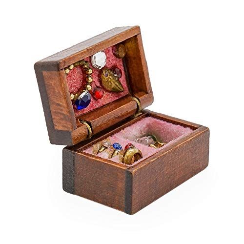  Odoria 1:12 Miniature Jewelry Storage Box Treasure Chest Dollhouse Furniture Decoration Accessories