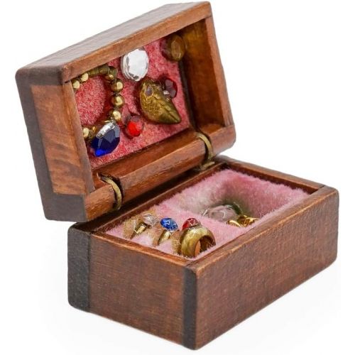  Odoria 1:12 Miniature Jewelry Storage Box Treasure Chest Dollhouse Furniture Decoration Accessories