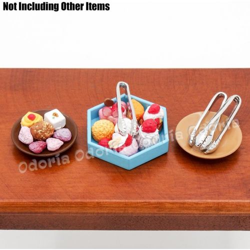  Odoria 1:12 Miniature 3Pcs Dessert Tongs Baking Supplies Utensils Dollhouse Kitchen Food Accessories