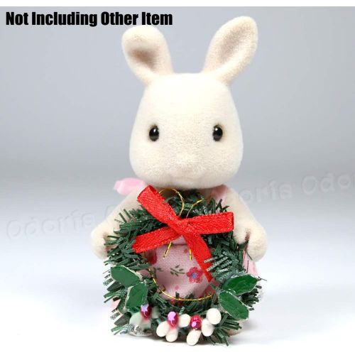  Odoria 1:12 Miniature Christmas Wreath Garland Dollhouse Decoration Accessories