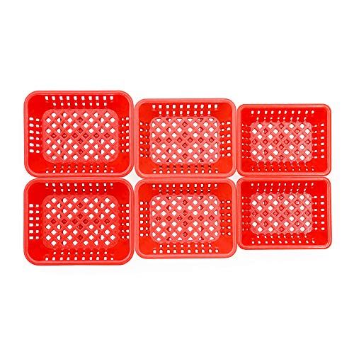  Odoria 1:12 Miniature 6Pcs Baskets Mini Dishes Set Dollhouse Kitchen Food Accessories