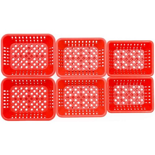 Odoria 1:12 Miniature 6Pcs Baskets Mini Dishes Set Dollhouse Kitchen Food Accessories