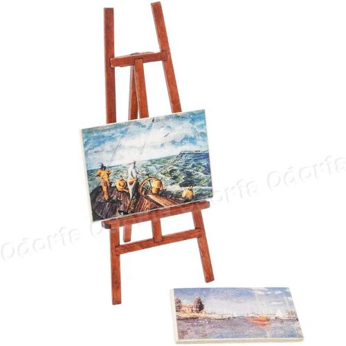  Odoria 1:12 Miniature Paint Easel Art Supplies Dollhouse Decoration Accessories