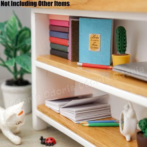  Odoria 1:12 Miniature Books Blank Notebook 12Pcs School Supplies Dollhouse Decoration Accessories
