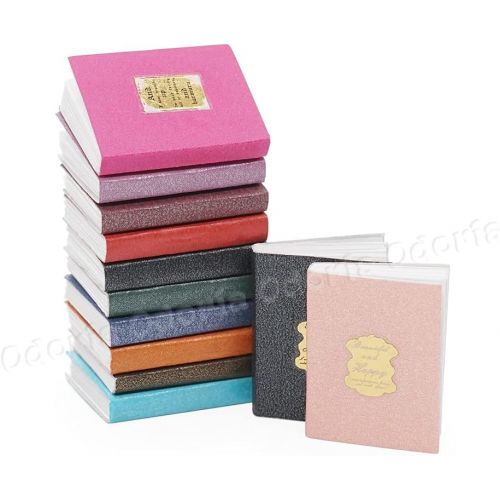  Odoria 1:12 Miniature Books Blank Notebook 12Pcs School Supplies Dollhouse Decoration Accessories