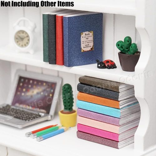  Odoria 1:12 Miniature Books Blank Notebook 12Pcs School Supplies Dollhouse Decoration Accessories