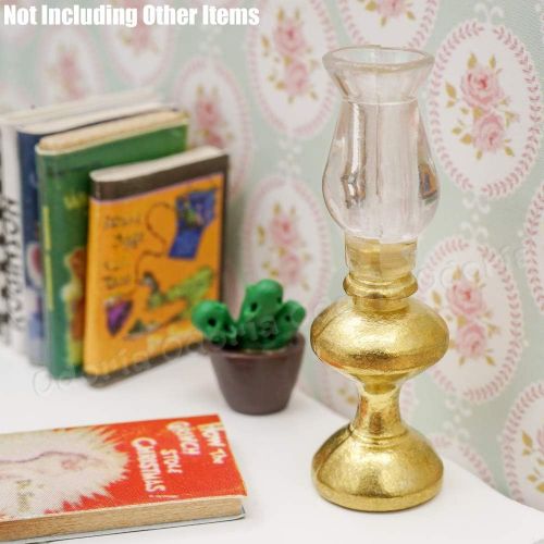  Odoria 1:12 Miniature Oil Lamp Vintage Furniture Dollhouse Decoration Accessories