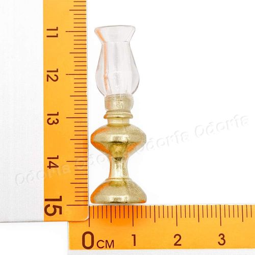  Odoria 1:12 Miniature Oil Lamp Vintage Furniture Dollhouse Decoration Accessories