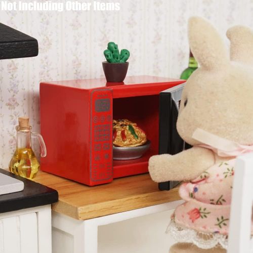  Odoria 1:12 Miniature Microwave Toaster Oven Appliance Dollhouse Kitchen Food Accessories