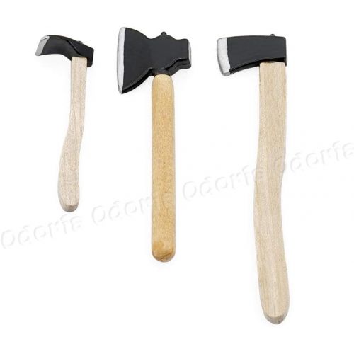  Odoria 1:12 Miniature Axe Tools for Felling Firewood Fairy Garden Tool Dollhouse Furniture Accessories