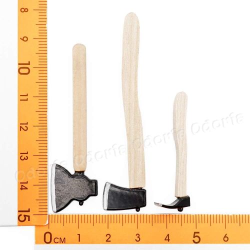  Odoria 1:12 Miniature Axe Tools for Felling Firewood Fairy Garden Tool Dollhouse Furniture Accessories