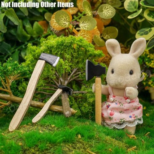  Odoria 1:12 Miniature Axe Tools for Felling Firewood Fairy Garden Tool Dollhouse Furniture Accessories