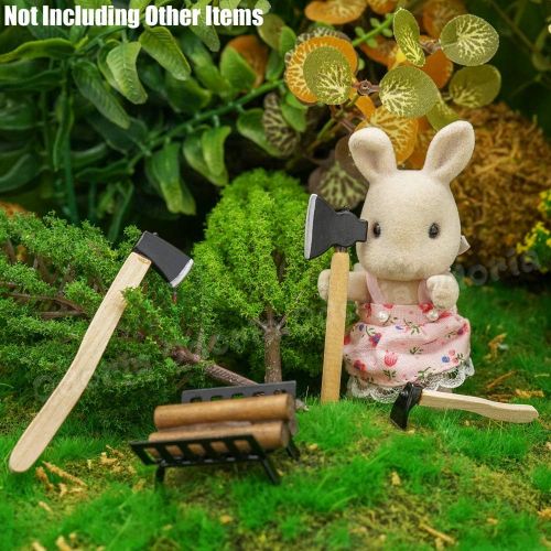  Odoria 1:12 Miniature Axe Tools for Felling Firewood Fairy Garden Tool Dollhouse Furniture Accessories