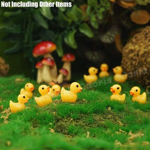  Odoria 1:12 Mini Ducks 2Pcs Miniature Duck Dollhouse Fairy Garden Accessories