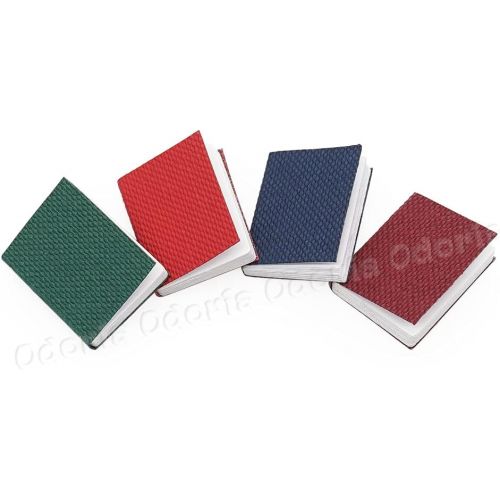  Odoria 1:12 Miniature Books Blank Notebook School Supplies Dollhouse Decoration Accessories, 4Pcs