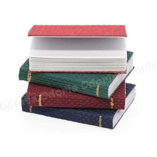  Odoria 1:12 Miniature Books Blank Notebook School Supplies Dollhouse Decoration Accessories, 4Pcs