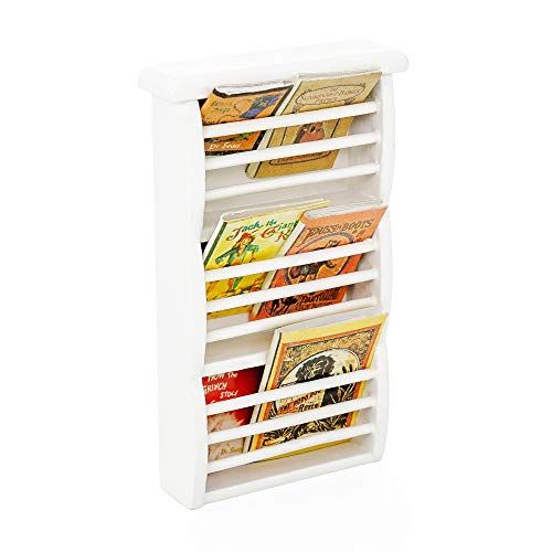  Odoria 1:12 Miniature Magazine Display Shelf Dollhouse Furniture Accessories, White