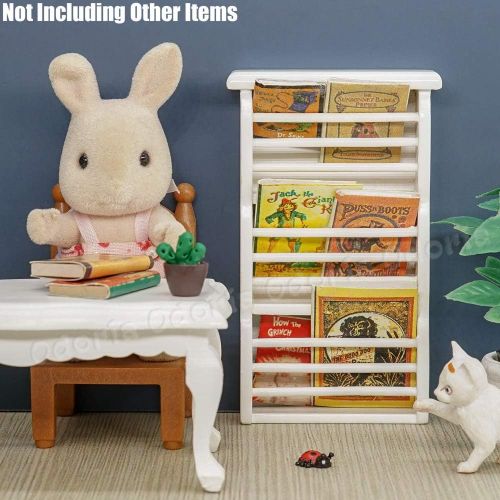  Odoria 1:12 Miniature Magazine Display Shelf Dollhouse Furniture Accessories, White