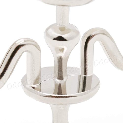  Odoria 1:12 Miniature Candle Holder Candlestick Candelabra Halloween Dollhouse Vintage Furniture Accessories, Silver