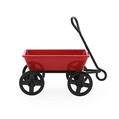  Odoria 1:24 Miniature Wagon Fairy Garden Wheelbarrow Tool Dollhouse Furniture Accessories