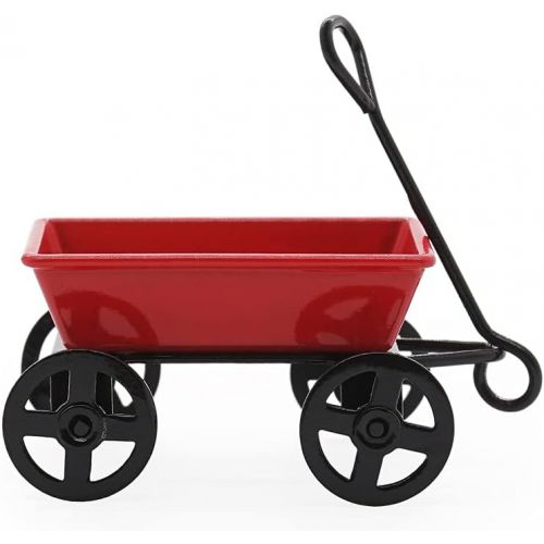  Odoria 1:24 Miniature Wagon Fairy Garden Wheelbarrow Tool Dollhouse Furniture Accessories