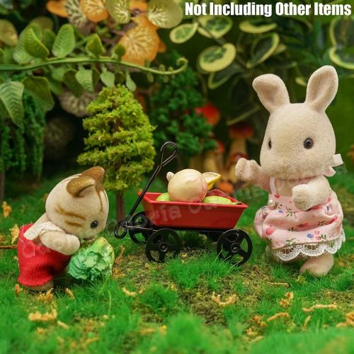  Odoria 1:24 Miniature Wagon Fairy Garden Wheelbarrow Tool Dollhouse Furniture Accessories