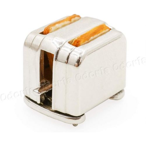  Odoria 1:12 Miniature 2-Slice Toaster Appliance with Bread Dollhouse Kitchen Food Accessories