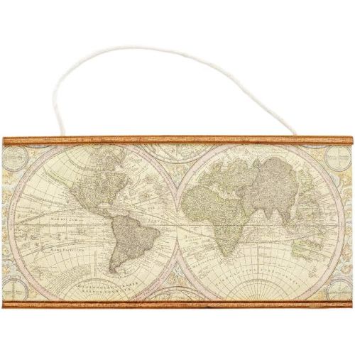  Odoria 1:12 Miniature World Map Wall Hanging Dollhouse Decoration Accessories