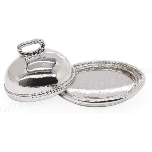  Odoria 1:12 Miniature Butter Dish Plate with Dome Dollhouse Kitchen Food Tableware Accessories