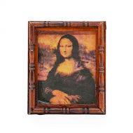 Odoria 1:12 Miniature Art Monalisa Wall Framed Painting Dollhouse Decoration Accessories
