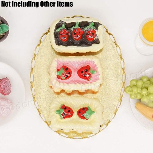  Odoria 1:6 Miniature 4Pcs Dish Plates Platter for Dessert Dollhouse Kitchen Food Tableware Accessories