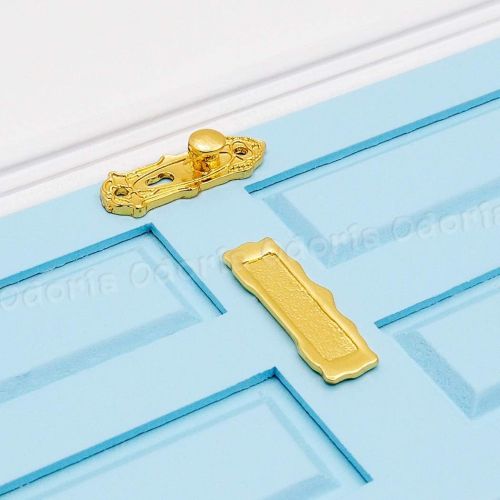  Odoria 1:12 Miniature Fairy Door for Wall Dollhouse Furniture Accessories, Blue