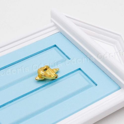  Odoria 1:12 Miniature Fairy Door for Wall Dollhouse Furniture Accessories, Blue